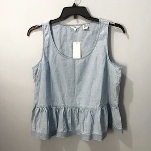 Blue Sleeveless Cute Spring/Summer Top